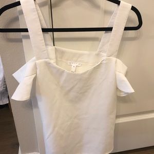 White Nordy tank/ off the shoulder top in white